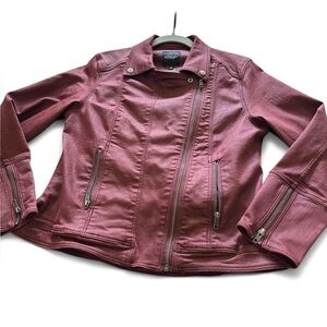 Liverpool Women's Maroon Moto Jacket